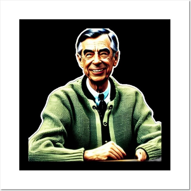 Mr. Rogers Neighborhood Wall Art by D's Tee's